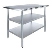 AMGOOD 30x48 Prep Table with Stainless Steel Top and 2 Shelves AMG WT-3048-2SH